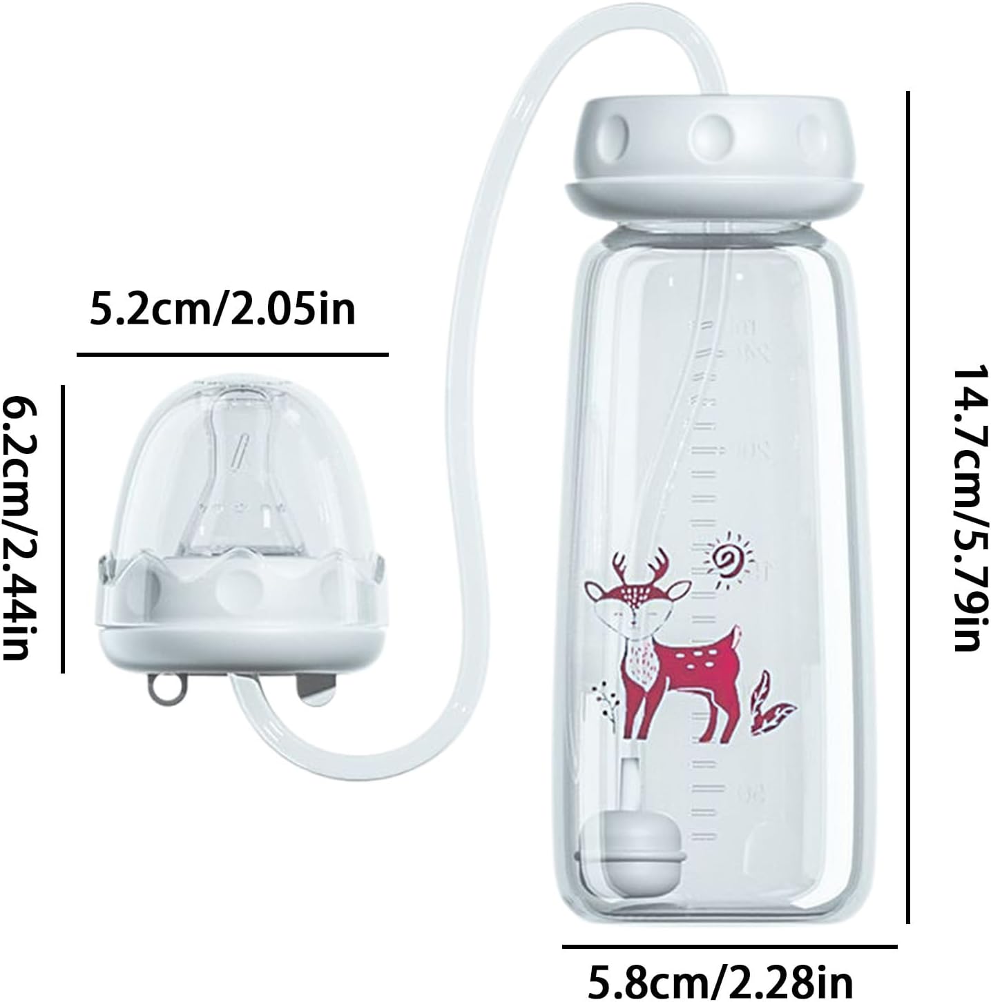 Le Biberon "Liberté" 3-en-1 : Système Mains Libres Anti-Colique & Paille – Silicone Souple 240ml