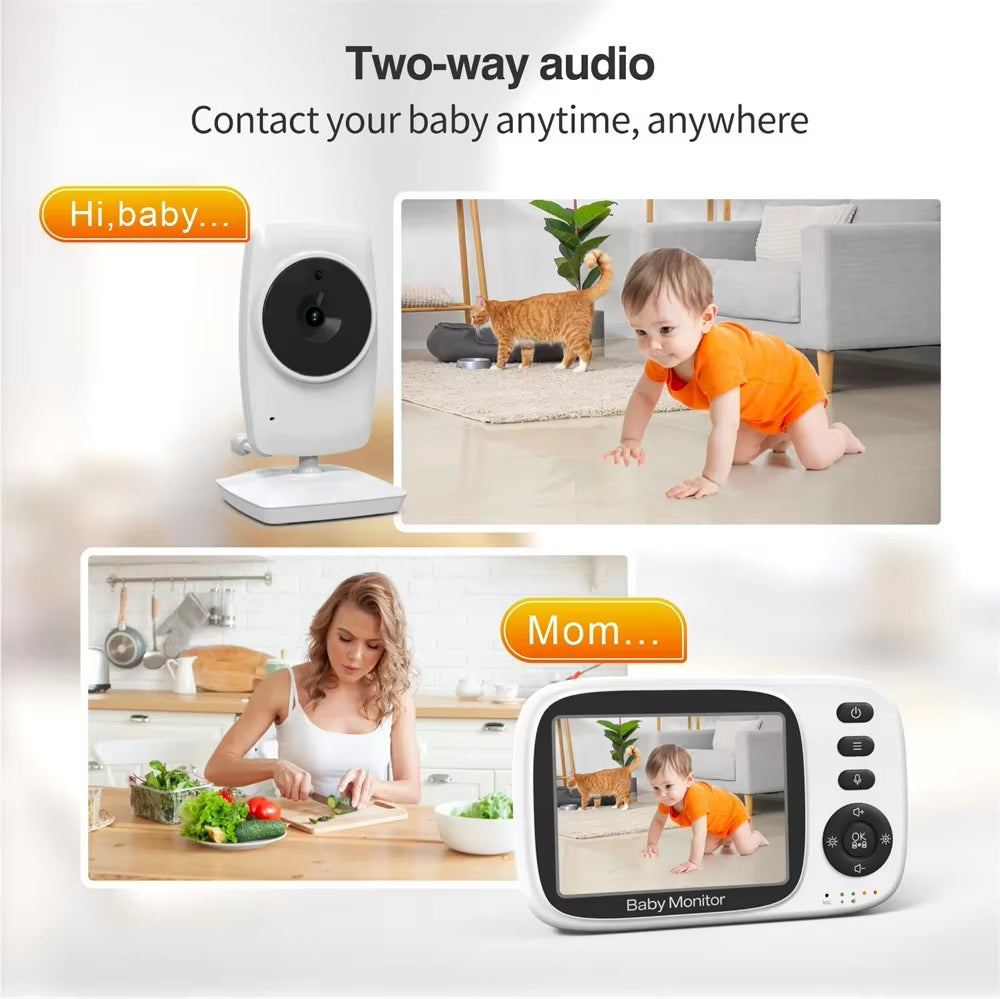 Babyphone Complet & Compact : Vidéo, Température et Voix Bidirectionnelle
