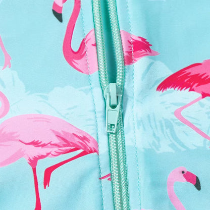 L'Été en Rose : Maillot Une Pièce Flamant Rose à Manches Longues (Fille)