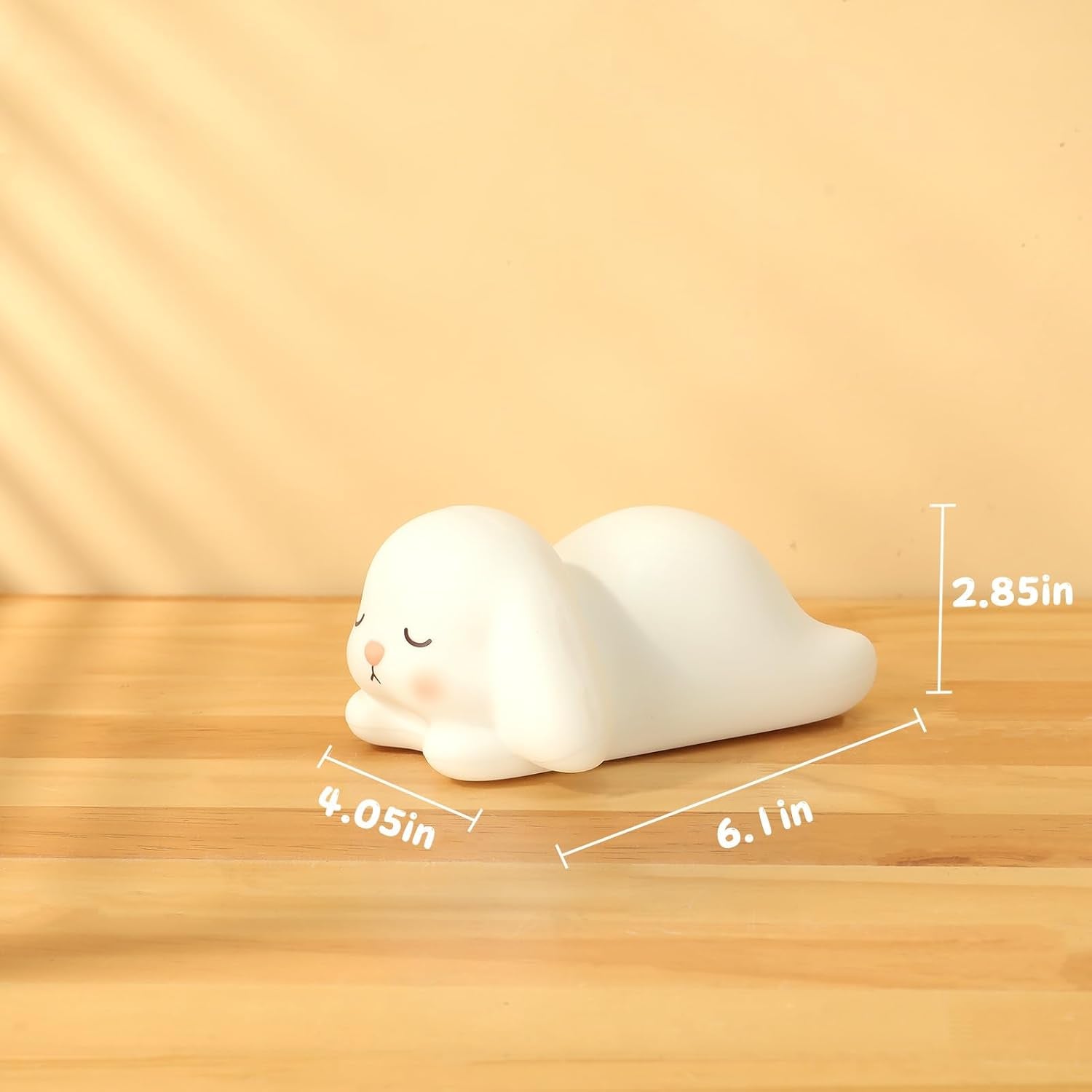 Veilleuse Lapin Adorable en Silicone – Le Compagnon de Nuit Doux & Tactile (7 Couleurs)