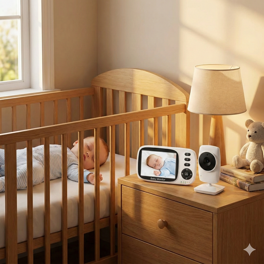 Babyphone Complet & Compact : Vidéo, Température et Voix Bidirectionnelle