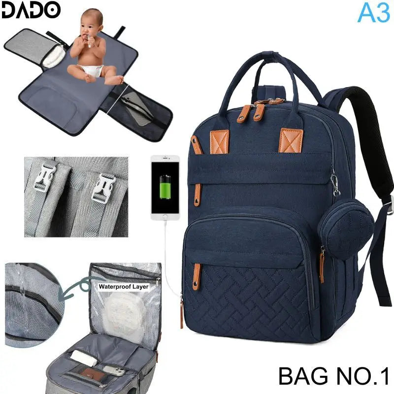 L'Indispensable de Maman : Sac à Dos à Langer Imperméable & Tout Équipé