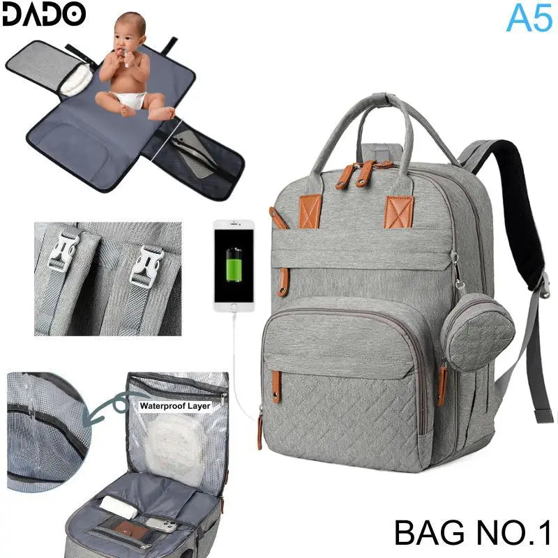 L'Indispensable de Maman : Sac à Dos à Langer Imperméable & Tout Équipé