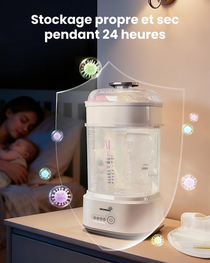 Stérilisateur Biberon Avec Séchage, Stérilisateur Électrique À Vapeur Compact Pour Biberons, Tétines, Pièces De Tire-Lait